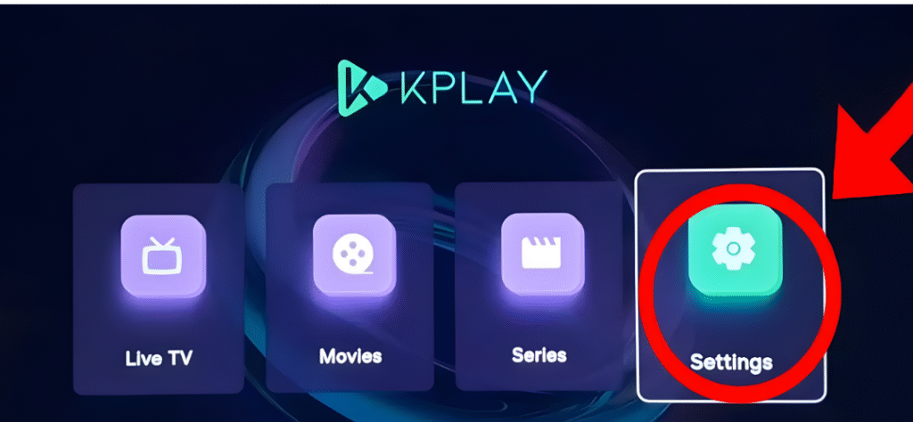 Vá em Configurações Altere o idioma para Português (Brasil) Configure sua lista IPTV (M3U ou Xtream)