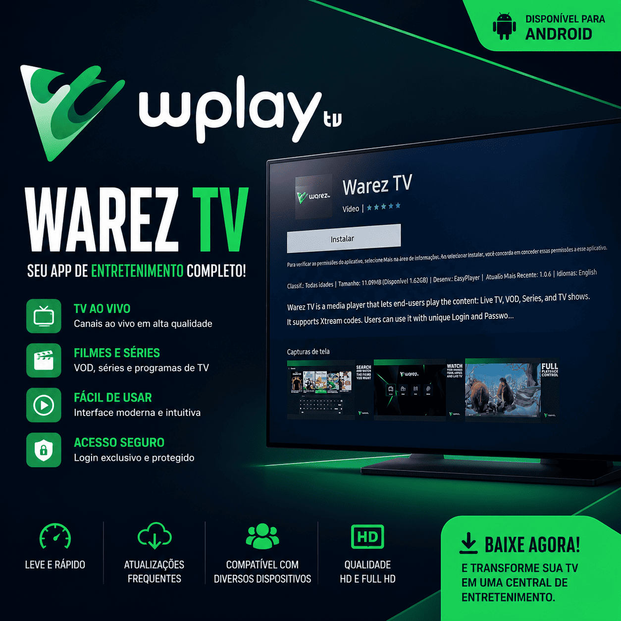 Warez TV APK – download e instalação no Android, TV Box e Smart TV